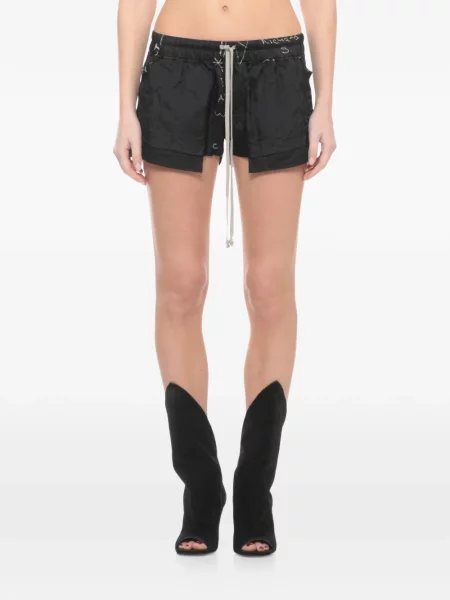 Juosmuo raišteliu šortai Rick Owens juoda
