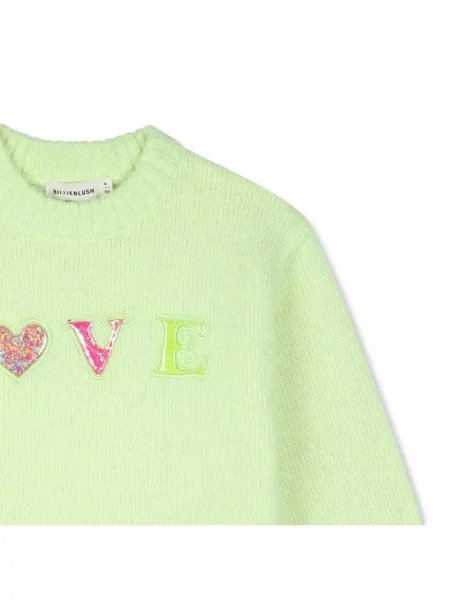 Sweter dziecięcy Billieblush zielony