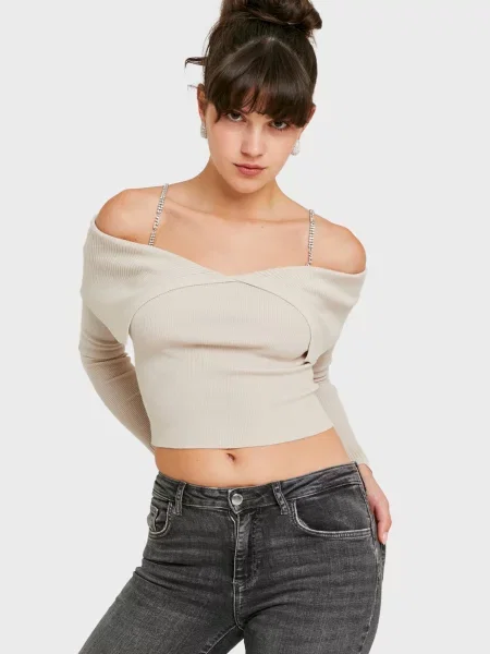 Топ Tally Weijl бежевий