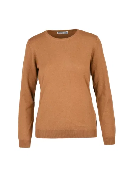 Sweter Ballantyne z okrągłym dekoltem brązowy