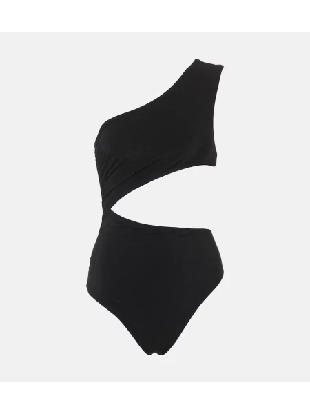 Costum de baie Balmain cu un umăr gol negru