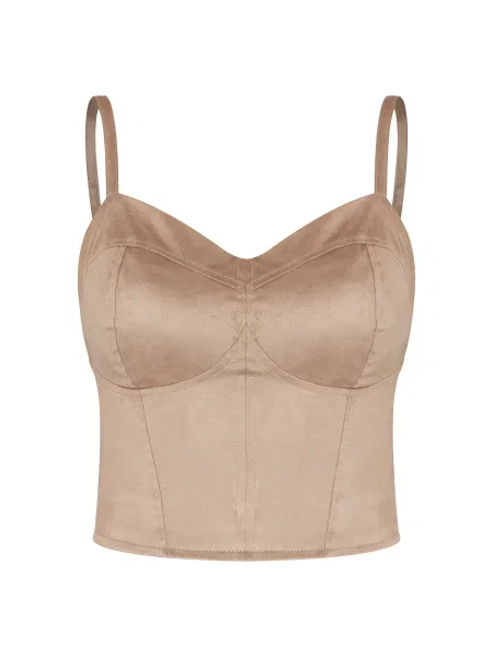 Guess Felső Slim Fit bézs