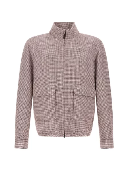 Яке тип бомбър Herno с пепитена шарка червено