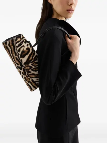 Geantă Jil Sander cu imagine maro