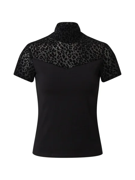Tricou Urban Classics din dantelă negru
