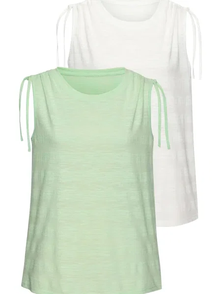 VIVANCE Top svetlo zelena bela