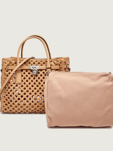 Michael Kors Geantă shopper + borsetă Hamilton Moderne maro