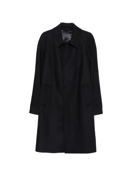 Palton Lardini cu model herringbone albastru