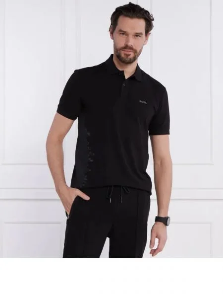 BOSS GREEN Tenisz póló Paddy fekete