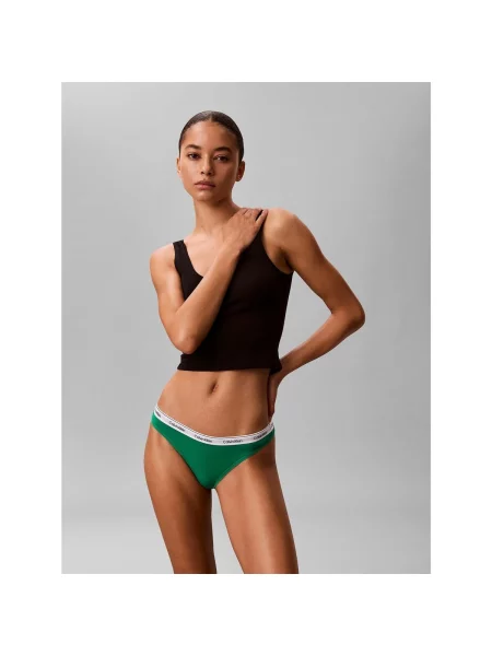 Chiloți tanga Calvin Klein Jeans verde