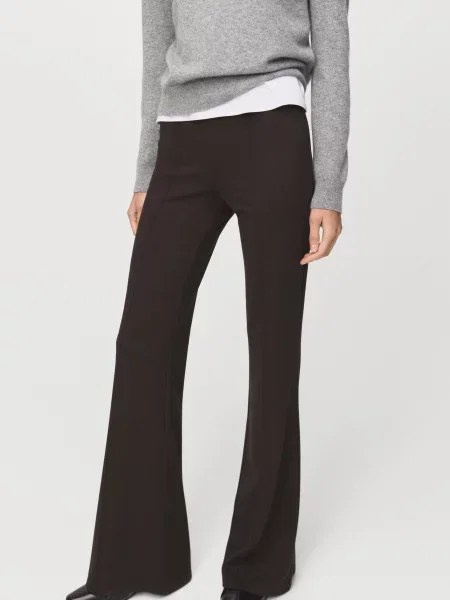 Легінси MANGO віскоза/поліестер коричневий