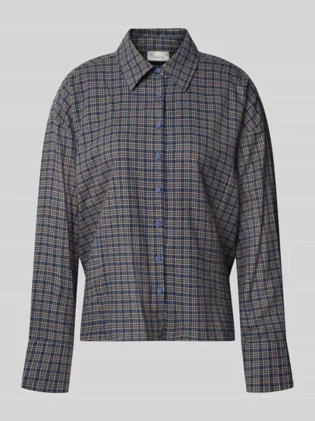 Bluzka z kołnierzykiem typu kent model Lennie' My Essential Wardrobe granatowa