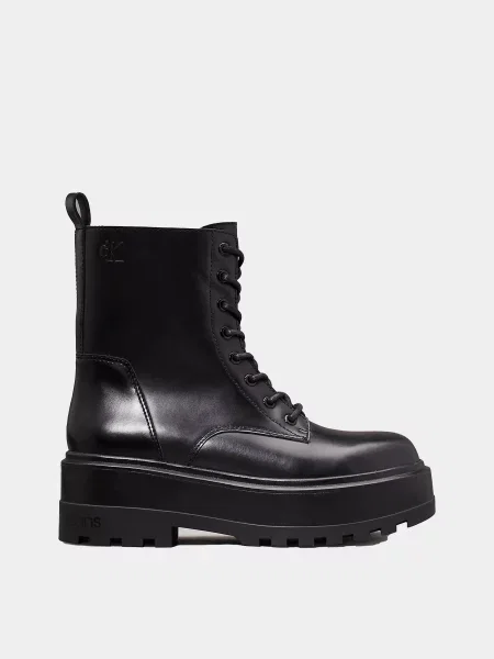 Кожаные ботинки Calvin Klein черные