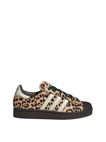 ADIDAS ORIGINALS Nízke tenisky Superstar II slonová kosť / kapučíno / tmavohnedá / tmavozelená hnedá