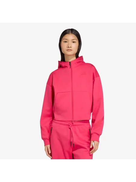 Decupat hanorac cu fermoar Adidas Performance roz