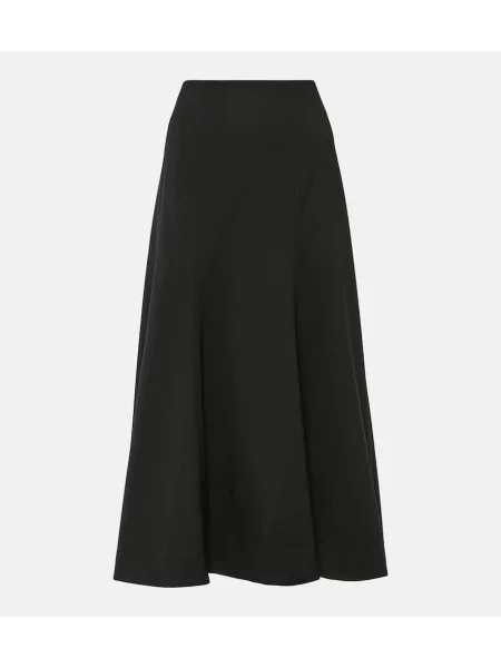 Volneno midi krilo Co nad koleni črna