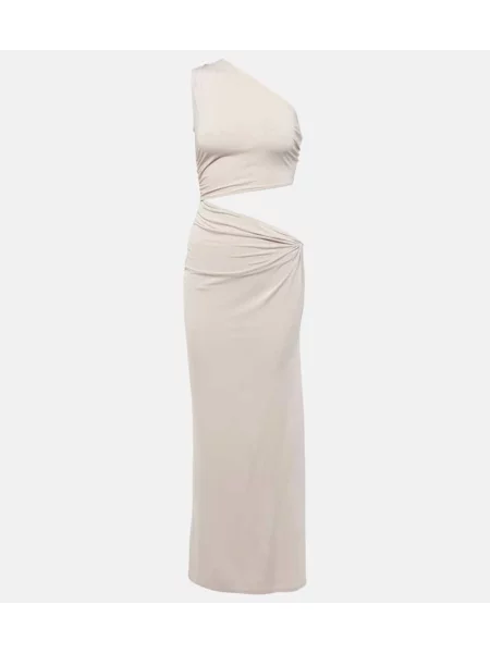 Rochie maxi Jade Swim din jerseu de costum alb
