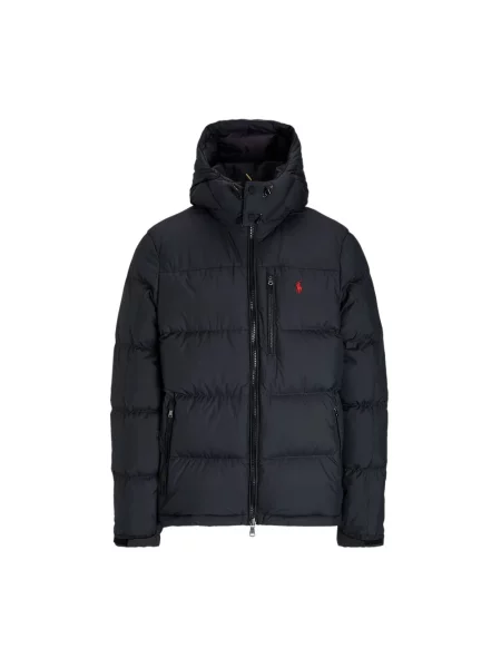 Kurtka puchowa o kroju regular fit z wyhaftowanym logo Polo Ralph Lauren czarna
