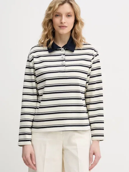 Tricou cu mânecă lungă United Colors Of Benetton bej