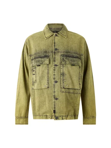 Kurtka jeansowa Diesel zielona