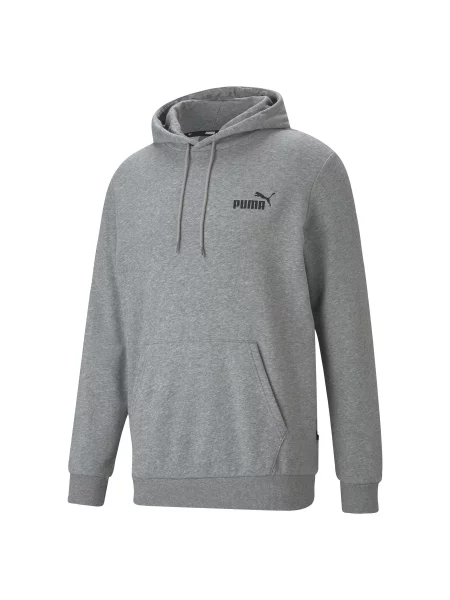 Sweatshirt bluza z kapturem z małym logo Puma ESS TR szara