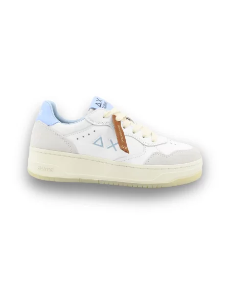 Sneakersy Sun68 skórzane białe