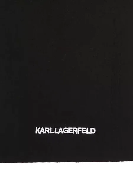 Fular Karl Lagerfeld cu autograf negru