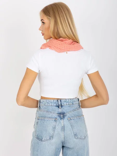 Pikčasti šal Fashionhunters bela