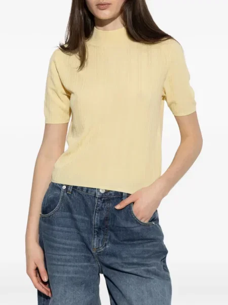 Tricou Officine Générale scurt galben