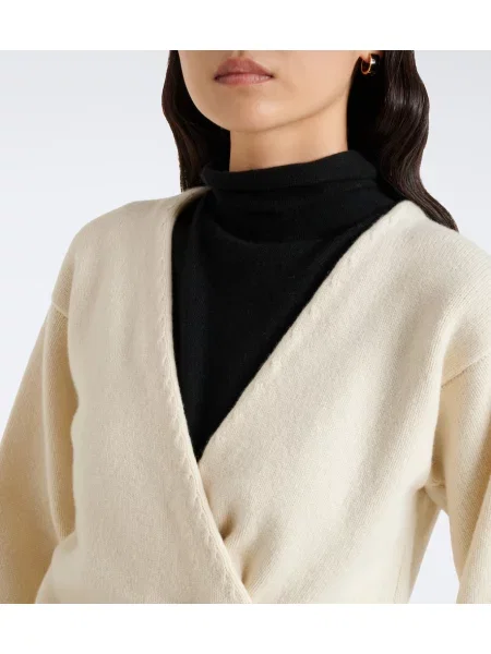 Cardigan Róhe de lână plic alb