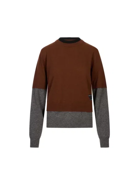 Sweter Marni z kaszmiru brązowy