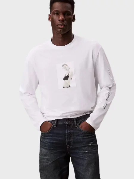 Класичний лонгслів Calvin Klein білий