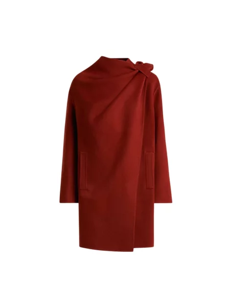 Płaszcz Kiton z kaszmiru czerwony