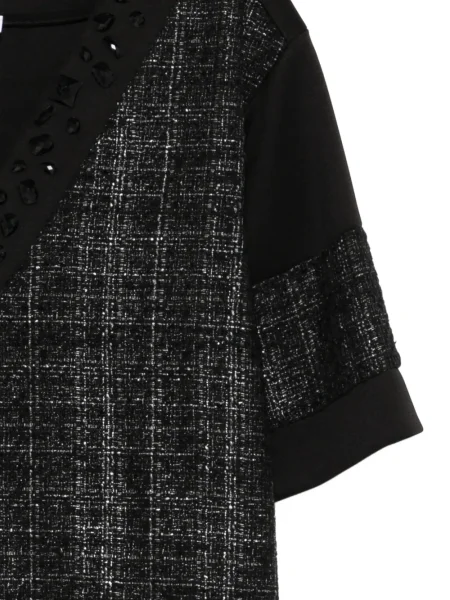 Rochie mini Dkny cu decolteu în V de costum negru