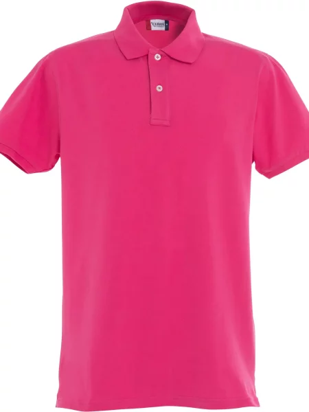 Clique Stretch Premium Polo — elastyczne polo – bright cerise różowa