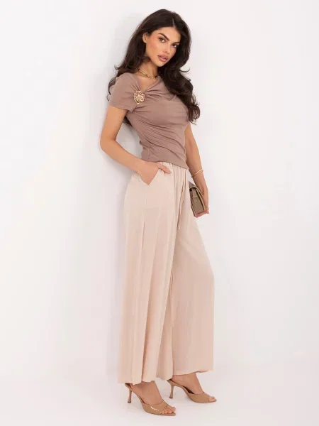 Hlače Italy Moda bež