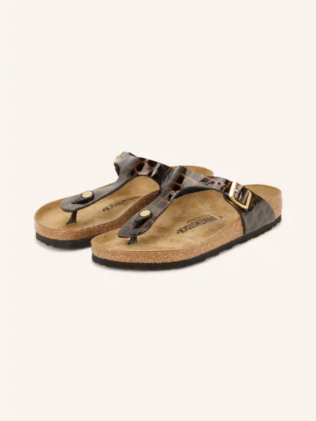 Birkenstock Japonki Gizeh braun czarne