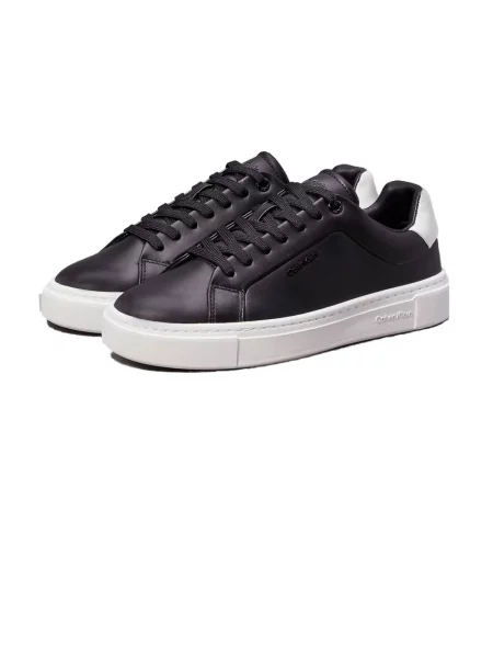 Sneakersy Calvin Klein skórzane czarne