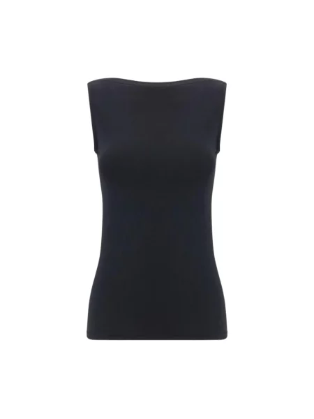 Top Wolford z dekoltem w łódkę czarny