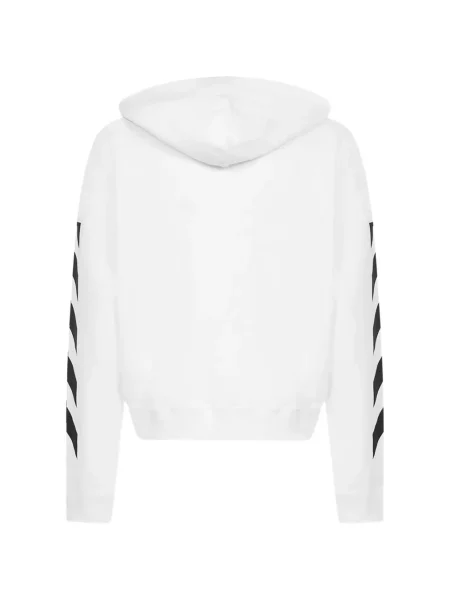Prugasta majica s kapuljačom Off-white bijela