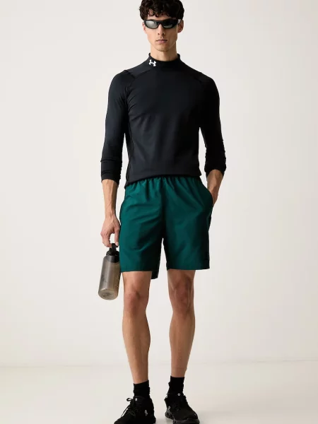 Pánske tréningové tričko s dlhým rukávom Under Armour Comp Mock UA Armour black/white čierna