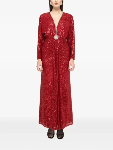 Rochie maxi Nissa de costum roșu
