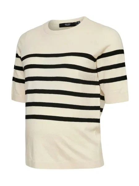 Vero Moda Maternity Pulover VMMSABA ecru negru
