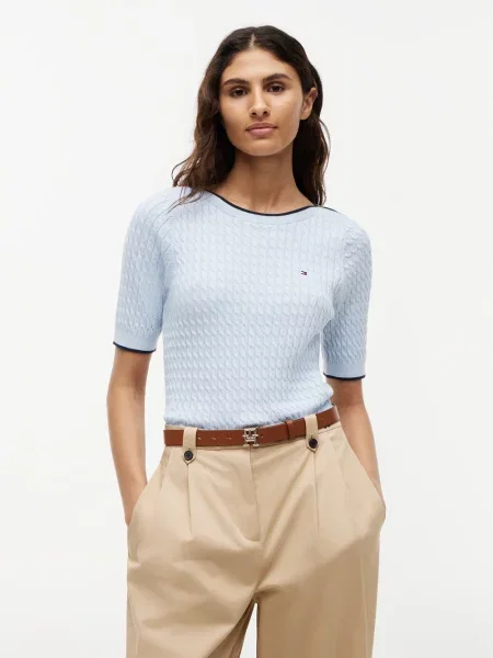 Tommy Hilfiger koszulka z dzianiny Kobiety S niebieski