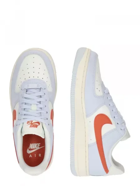 Nike Sportswear Niske tenisice AIR FORCE 1 pastelno plava / narančasta bijela