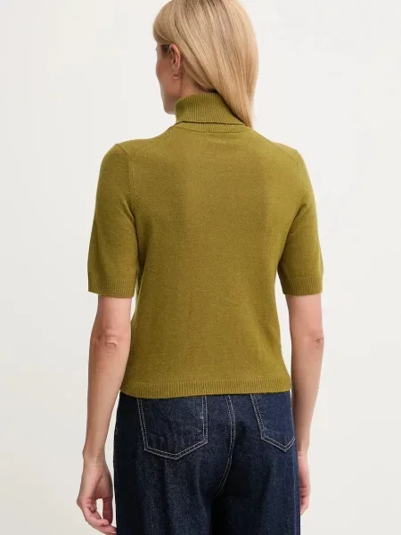 Шерстяная легкий водолазка United Colors Of Benetton зеленая