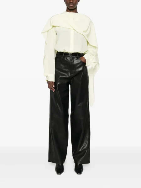Pantaloni Róhe din piele negru