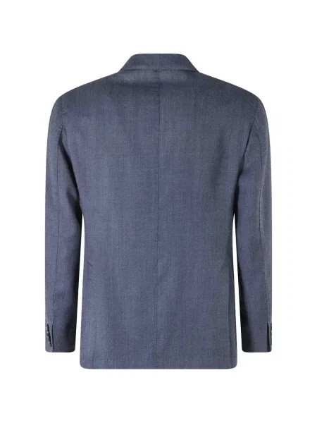 Sacou L.b.m. cu model herringbone albastru