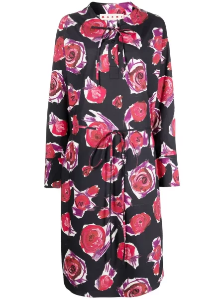 Rochie Marni cu imagine cu legături negru