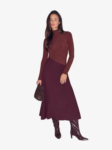 Lipsy Rochie tricotat burgundy / vin roșu